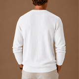 Long Sleeve Cable Knit Sweater with Crew Neck