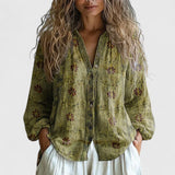 Virelle | Casual Boho Floral Blouse Women Summer Relaxed Top