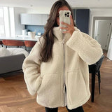 Fleece Jacket with High Neck and Zip Front