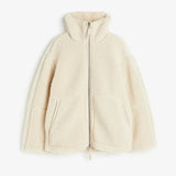 Fleece Jacket with High Neck and Zip Front