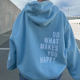 Oversized Hooded Pullover with Graphic Print
