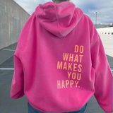 Oversized Hooded Pullover with Graphic Print