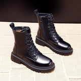 Women’s Lace-Up Wool Boots with Side Zip