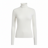 Fitted Ribbed Turtleneck Knit Sweater