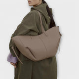 Oversized Shoulder Tote Bag with Drawstring