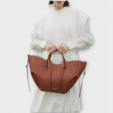 Oversized Shoulder Tote Bag with Drawstring