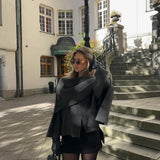 Oversized Cape Coat with Scarf Collar