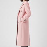 Double-Breasted Longline Trench Coat with Notched Lapel