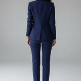 Two-Piece Blazer Set with Double-Breasted Jacket
