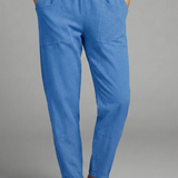 Tapered Linen Trousers with Elastic Waist