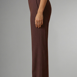 High-Waisted Straight-Leg Trousers with Button Front
