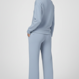 Wide-Leg Drawstring Two-Piece Set with Collared Top