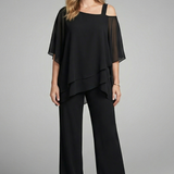 Off-Shoulder Top and Wide-Leg Pants Set