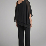 Off-Shoulder Top and Wide-Leg Pants Set