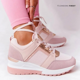 Lace-Up Platform Wedge Sneakers