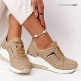 Lace-Up Platform Wedge Sneakers