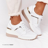 Lace-Up Platform Wedge Sneakers