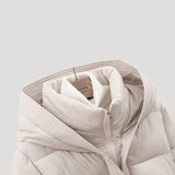 Full-Zip Belted Puffer Jacket with Hood