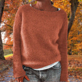 Textured Knit Boat Neck Sweater