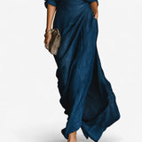 Collared Shirt Maxi Dress with Wrap Skirt