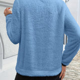 Quarter-Zip Fleece Sweatshirt with Front Pocket