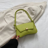 Flap Shoulder Bag with Knotted Strap and Metal Clasp