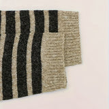 Oversized Striped Turtleneck Sweater with Long Sleeves