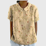 Solene | Floral Button Elegant Blouse Women Summer Casual