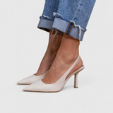 Pointed-Toe Slingback Pumps with Stiletto Heel