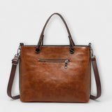 Tote Bag with Front Zip Pockets and Crossbody Strap