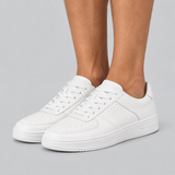 Low-Top Platform Sneakers with Lace-Up