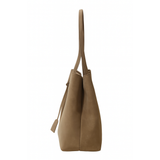 Slouchy Top Handle Tote Bag with Bag Charm