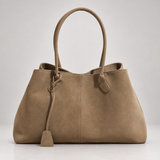 Slouchy Top Handle Tote Bag with Bag Charm