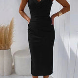 Ruched Strapless Bodycon Midi Dress with Sweetheart Neckline