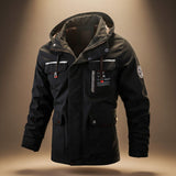 Hooded Parka Jacket with Zip Front and Flap Pockets