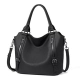 Shoulder Tote Bag with Crossbody Strap and Zip Pockets