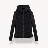 Women's Chevron Quilted Jacket with Hood