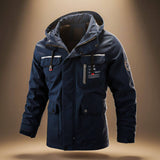 Hooded Parka Jacket with Zip Front and Flap Pockets
