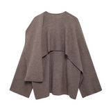 Oversized Cape Coat with Scarf Collar