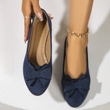 Bow Detail Ballet Flats with Round Toe