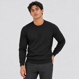 Men's Crew Neck Sweater – Long Sleeve Knit Pullover for Office and Smart Casual Wear