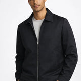 Tailored Fit Jacket with Zip Front and Collar