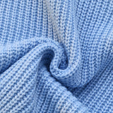Cowl Neck Ribbed Knit Sweater with Button Cuff