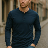 Men's Long Sleeve Shirt with Button Closure