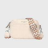 Leather Crossbody Bag with Woven Strap