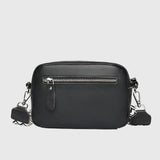 Leather Crossbody Bag with Woven Strap