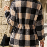 Fleece Jacket with Zip Front and Drawstring Waist