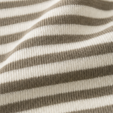 Striped Cardigan with Collar and Button-Front