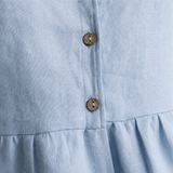 Wide-Leg Pants Set with V-Neck Top and Ruffle Hem
