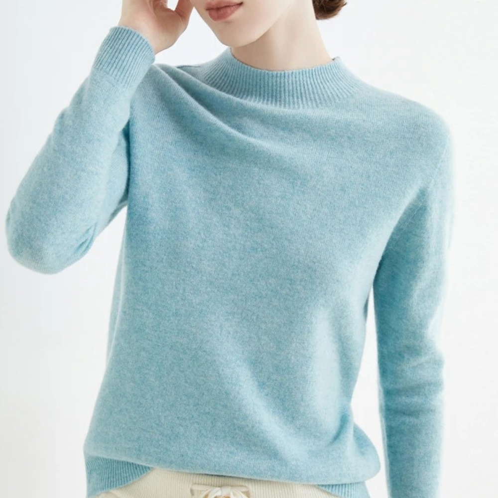 Fine Knit High Neck Sweater
